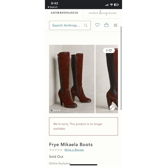 Vintage Frye Boot Rare Mikaela Brown Suede Black Leather Sexy Wooden Heel - Picture 1 of 10